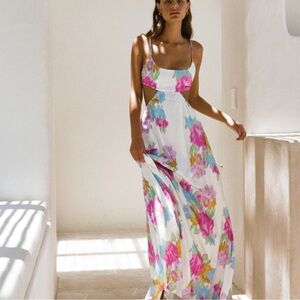 Saboskirt watercolor maxi dress, XS (US size 2)